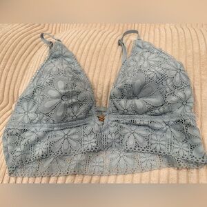 Aerie Lace Bralette in Light Blue. Size Small. NWT.